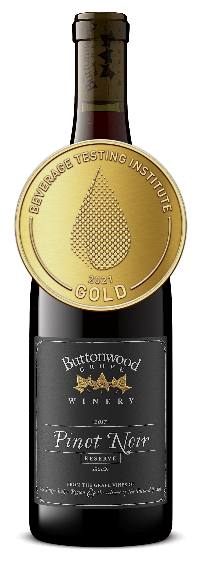 OUTSHINERY-ButtonwoodGrove-ReservePinotNoir-2017 - Gold Medal